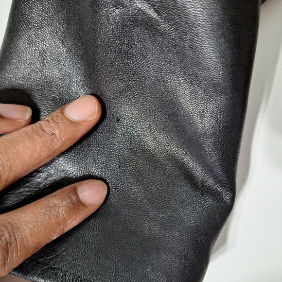 Jones New York Black Leather Stitch Detailed Coat - Picture 8 of 16